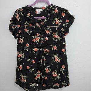 Black floral top
